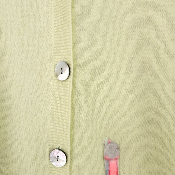 Crush Cashmere Cashmere Cardigan Size 1 Button Front Canggu Fine-Knit Pockets - Picture 7 of 14